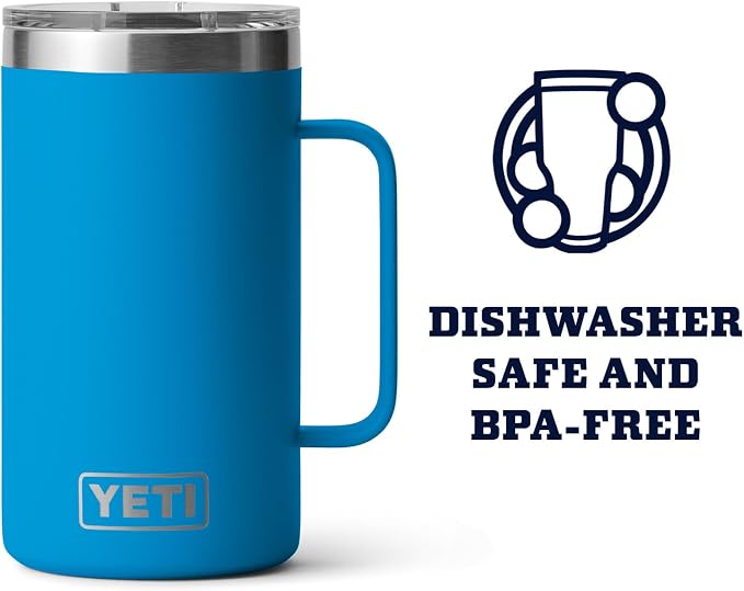 YETI Rambler 24 oz Mug, Vacuum Insulated, Stainless Steel with MagSlider Lid - Image 3