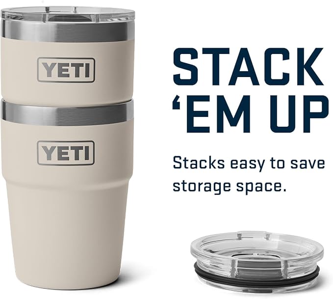 YETI Rambler 16 oz Stackable Tumbler, Vacuum Insulated, Stainless Steel with MagSlider Lid | Stackable, Vacuum Insulated, MagSlider Lid, Stackable, Vacuum Insulated, MagSlider Lid - Image 8