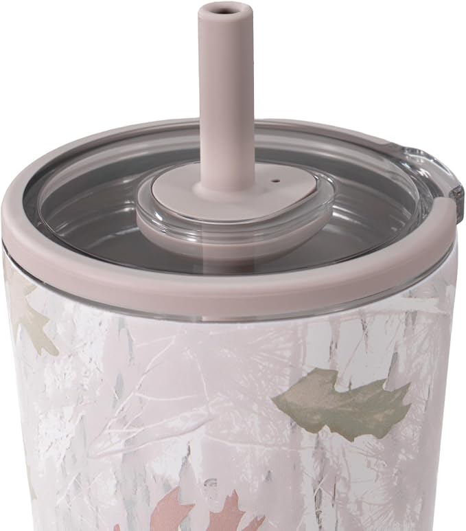HydroJug Everyday Tumbler 20 oz – Ceramic-Lined Insulated Tumbler with Straw and Soft-Touch Lid, Cup Holder Friendly, Double-Wall Vacuum Insulation, Reusable Travel Cup – Camo - Image 5