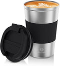 CS COSDDI 12 oz Stainless Steel Vacuum Insulated Tumbler - Coffee Travel Mug Spill Proof with Lid - coffee Cup for Keep Hot/Ice Coffee,Tea and Beer by CSCOSSDI