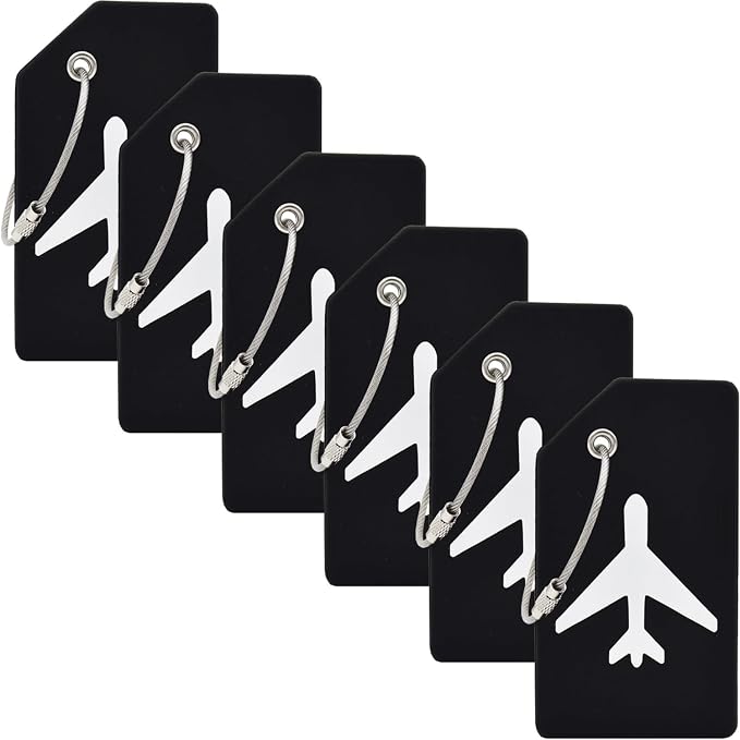 6 Pack Silicone Luggage Tag for Suitcases by MODENGKONGJIAN