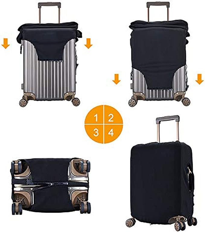 Let The Adventure Begin Luggage Cover Washable Suitcase Protector, Luggage Tag - Image 3