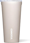 Corkcicle Pure Taste Tumbler - Stainless Steel Insulated Cup With Lid - Non-Slip Silicone Base - Ceramic Interior Coating - Durable Travel Mug - Dishwasher Safe - BPA Free - 16 oz - Latte/Oat Milk by Corkcicle
