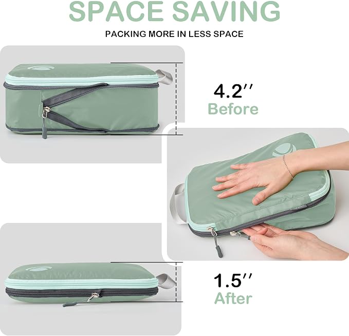 Cipway Compression Packing Cubes, Lightweight Travel Luggage Organizers - Image 3