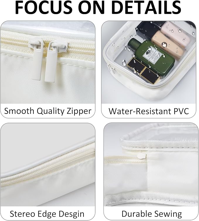 Moyad TSA Approved Clear Toiletry Bag, 1 Pack Quart Size 3-1-1 Liquids Pouch - Image 3