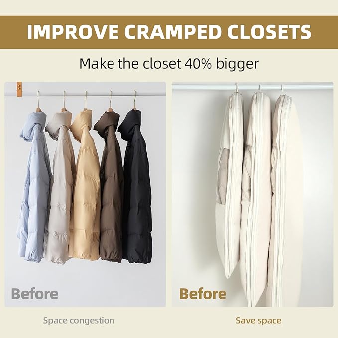 3 Packs Space Saving Garment Bag - Image 5