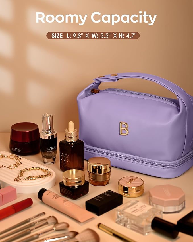 Gifts for Friends Female Mom, Letter Makeup Bag, Personalized Double Layer - Image 6