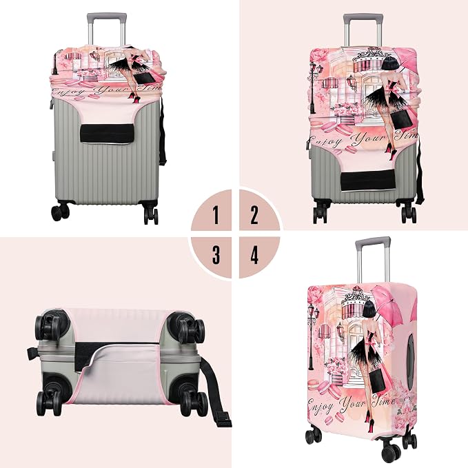 Travel Luggage Cover Suitcase Protector Fits 18-32 Inch Wheel Covers - Image 3