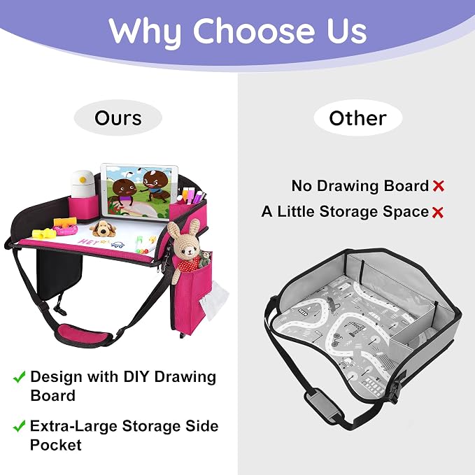 2Pcs ‎Kids Travel Tray, Kids Travel Trays - Image 7