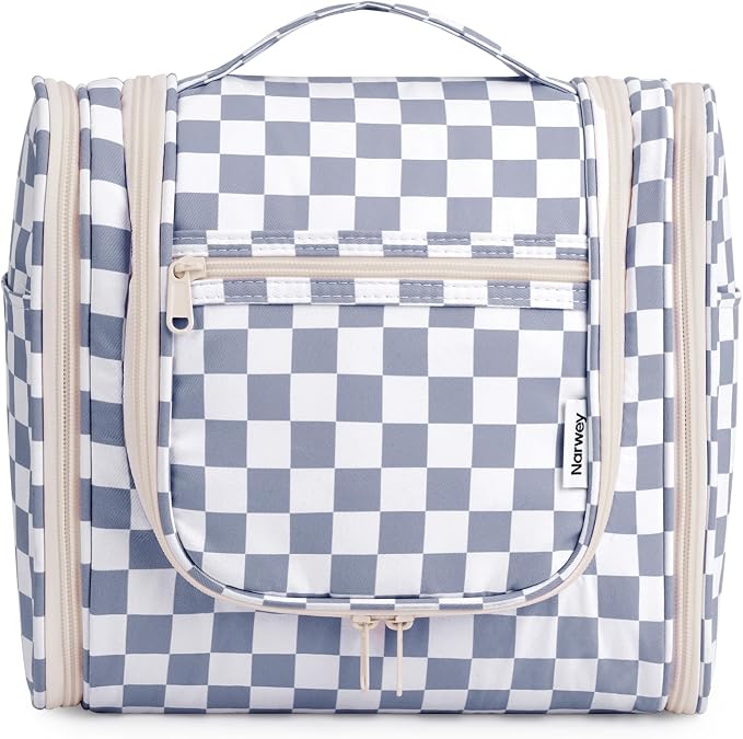 Narwey Checked Hanging Travel Toiletry Bag by Narwey