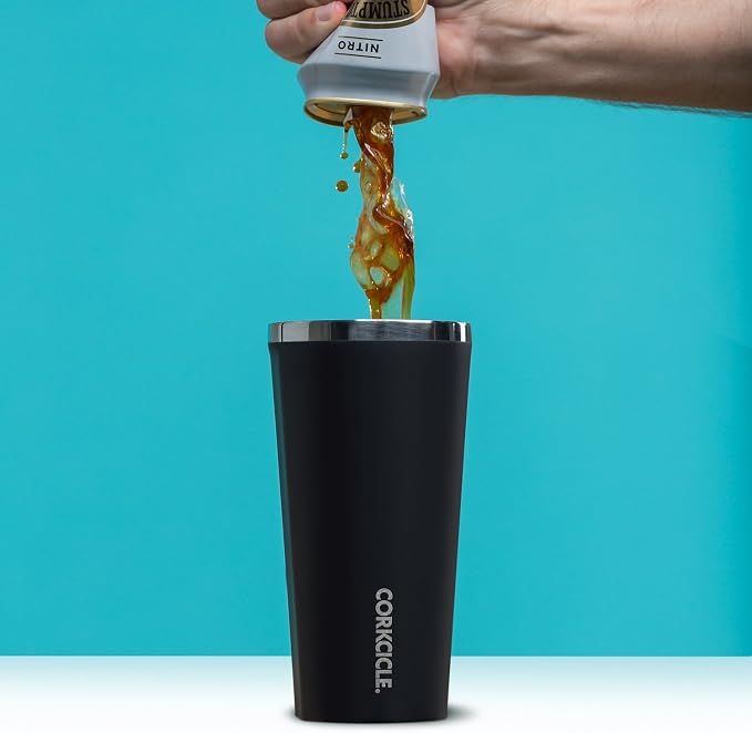 Corkcicle Classic Tumbler - Keeps Drinks Cold for 9 Hours & Hot for 3 - Triple-Insulated Stainless Steel - Holiday Tumbler Gift - 16 oz - Matte Black - Image 2