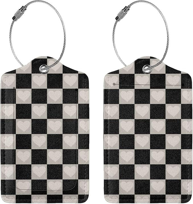 Set of 2 Luggage Tag for Suitcases Tie dye PU Leather Luggage Tag by OMXNAQZ