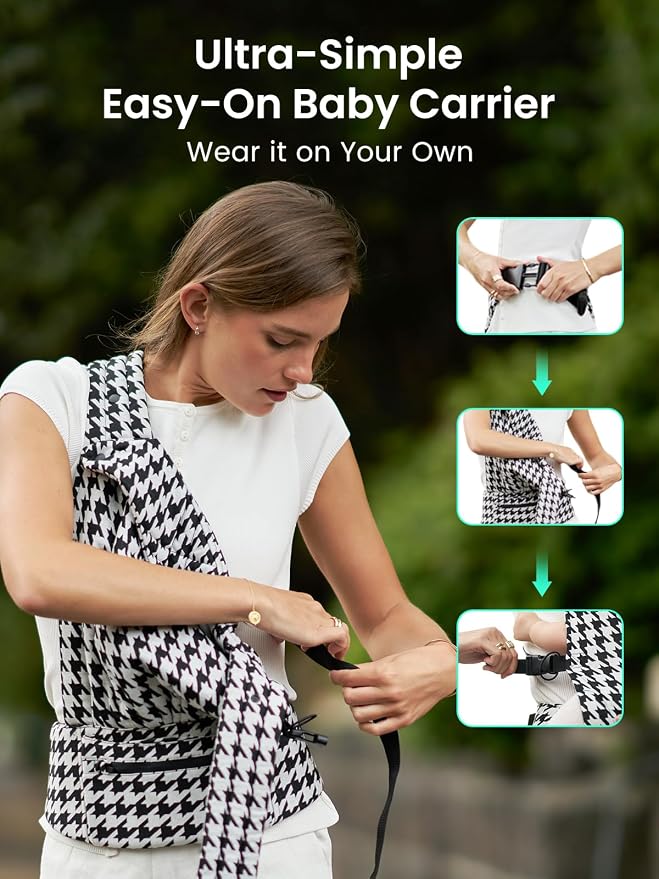 GROWNSY Baby Carrier Newborn to Toddler, Ergonomic Baby Toddler Carrier Wraps - Image 8