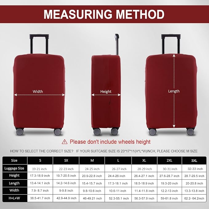 Travel Luggage Cover Suitcase Protector Scratch-Resistant Fit 19-31 Inch - Image 6