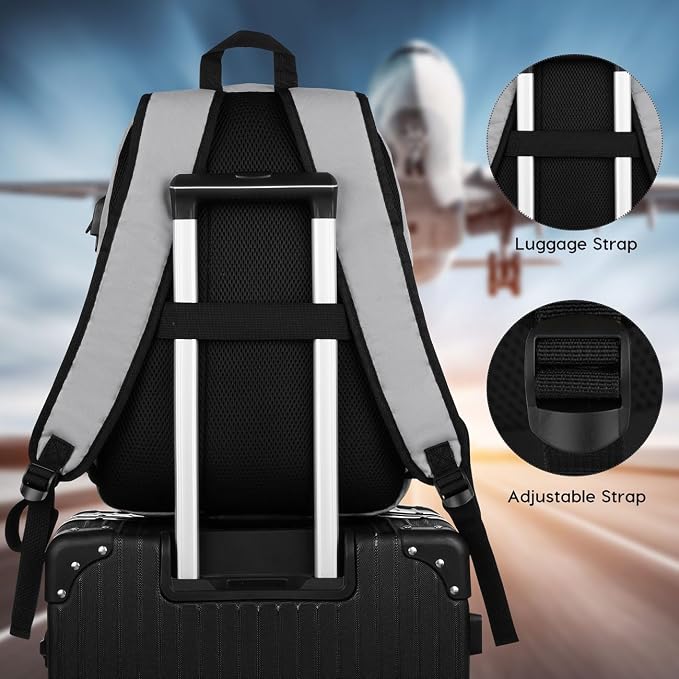 17 Inch Unisex School Backpack, Classic Bookbag Adults and Teens Schoolbag - Image 5