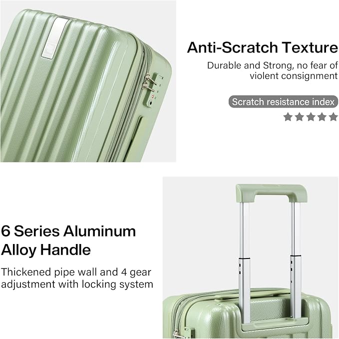 Hanke Expandable Hard Shell Luggage Sets 2 piece Carry on Luggage - Image 8