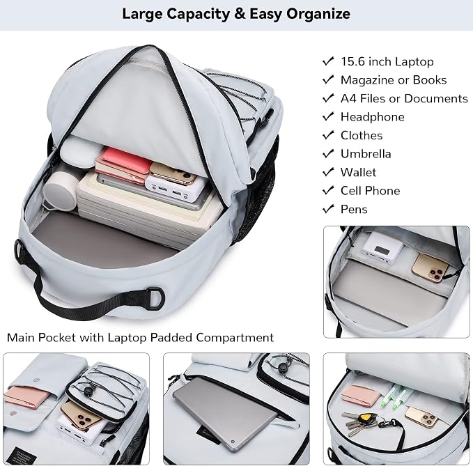 Lohol Fashion Backpack with Anti Theft Pocket, Water Resistant Travel Daypack - Image 5