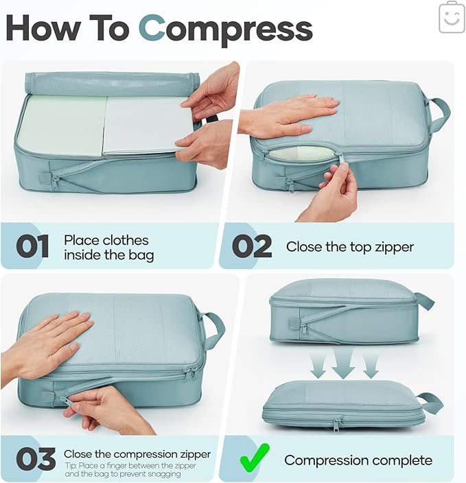 Veken 11 Set Compression Packing Cubes - Image 3