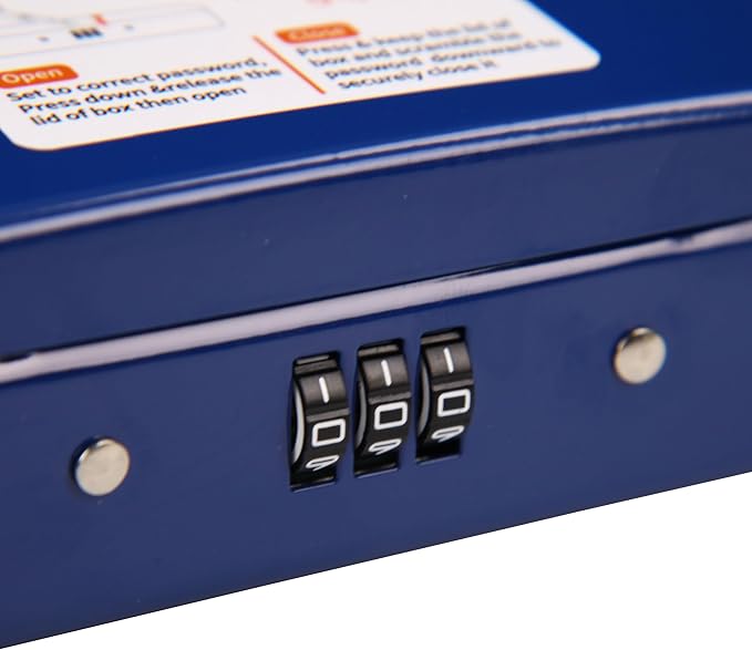 SEPOX® 4Pcs Water/Fire-Resistant Portable Security Case Lock Box Steel - Image 6