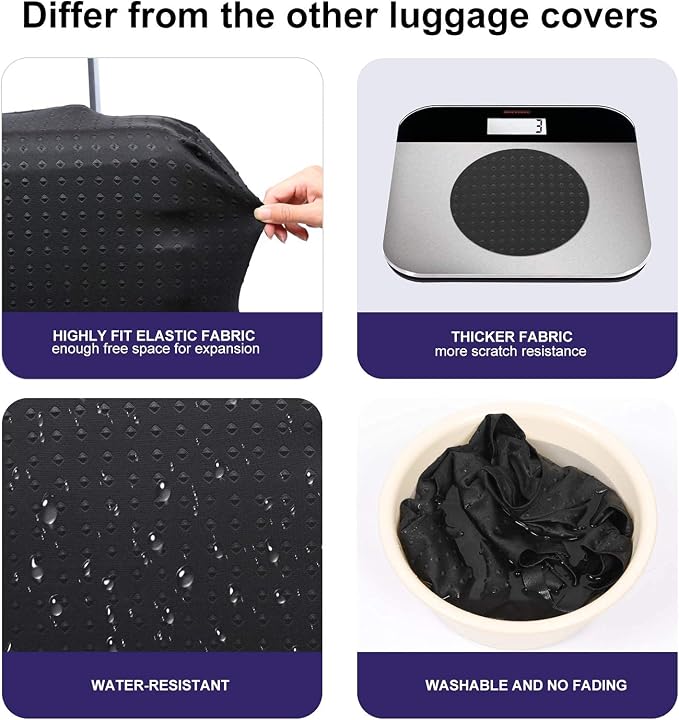 7-mi Travel Luggage Cover Protector, Washable Suitcase Protector Anti-scratch - Image 4