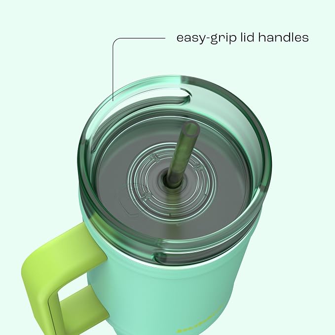 bubba 40 oz Insulated Stainless Steel Tumbler with Handle and Straw - Leakproof, Dishwasher Safe, Cup Holder Tumbler, Lead-Free and BPA-Free, Tropical Eclipse - Image 3