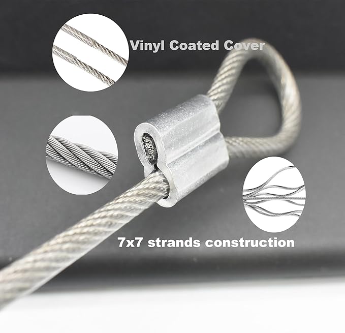 10 Pcs 2mm Wire 12 inch Vinyl Coated Stainless Steel Cable - Image 6