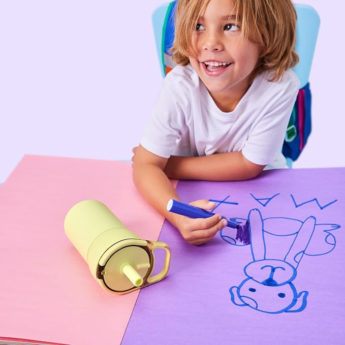 BrüMate Leap 12oz 100% Leakproof Kids Tumbler with Handle and Silicone Soft Straw | Drop Resistant Silicone Sleeve | For Kids 4+ | Insulated Stainless Steel | Cup Holder Friendly | 12oz (Princess) - Image 5