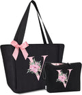 Vavabox Tote Bag, A-Z Initial Monogrammed Waterproof Tote Bag, Bridesmaid Gifts by Vavabox