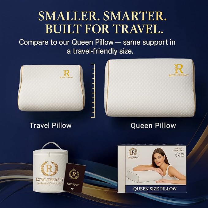 Royal Therapy Travel Memory Foam Pillow, Cervical - Image 2