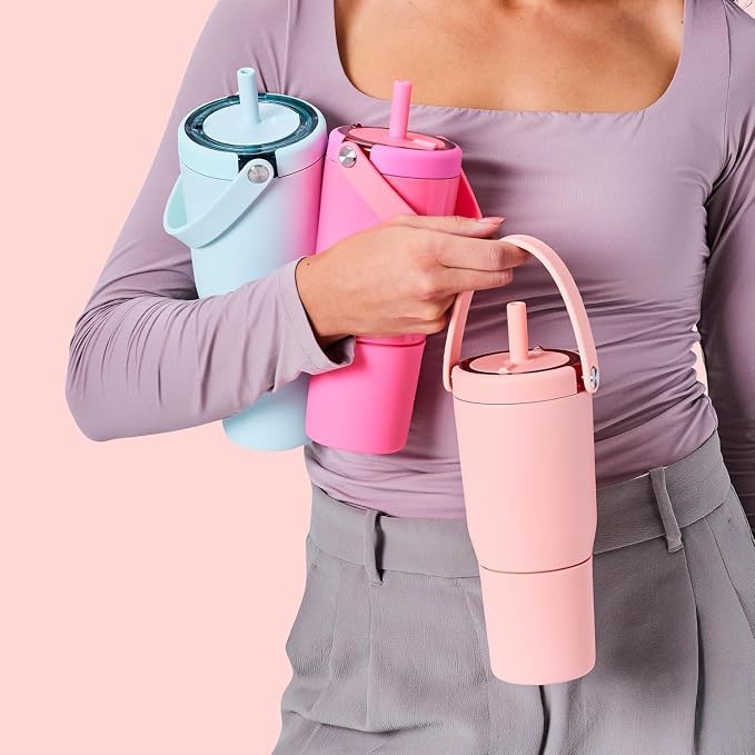 BrüMate Resa 25oz 100% Leakproof Travel Tumbler w/Handle & Straw | Flexible SoftSip Straw | Silicone Sleeve for Durability | Stainless Steel | Cup Holder & Travel Friendly Water Bottle (Java) - Image 8