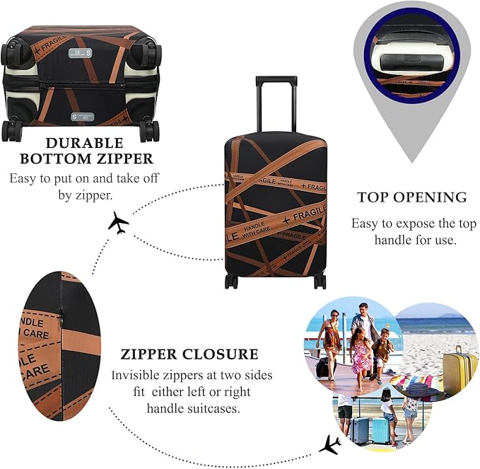 Explore Land Travel Luggage Cover Suitcase Protector Fits 27-30 Inch Case - Image 3