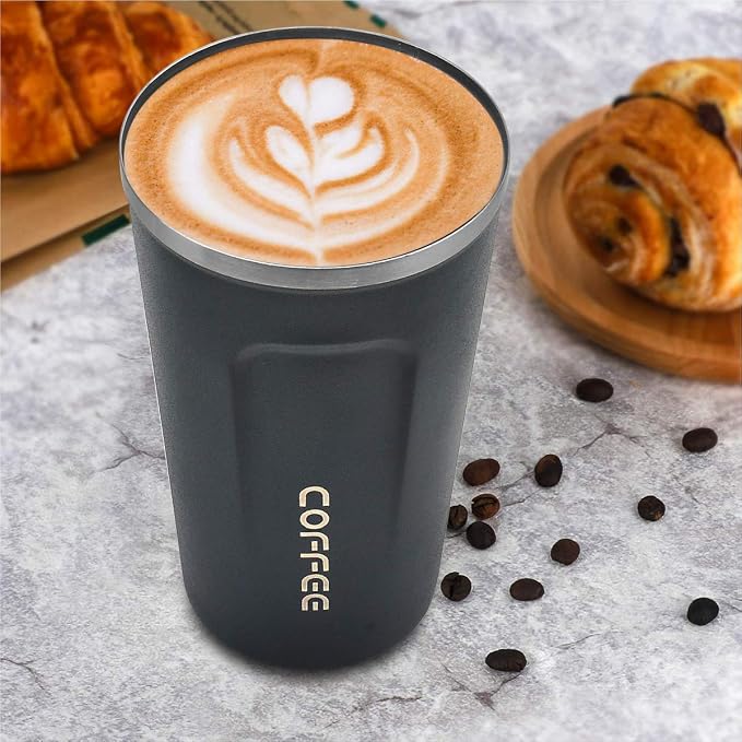 CS COSDDI 12 oz Stainless Steel Vacuum Insulated Tumbler - Coffee Travel Mug Spill Proof with Lid - coffee Cup for Keep Hot/Ice Coffee,Tea and Beer (Tibetan blue) - Image 5