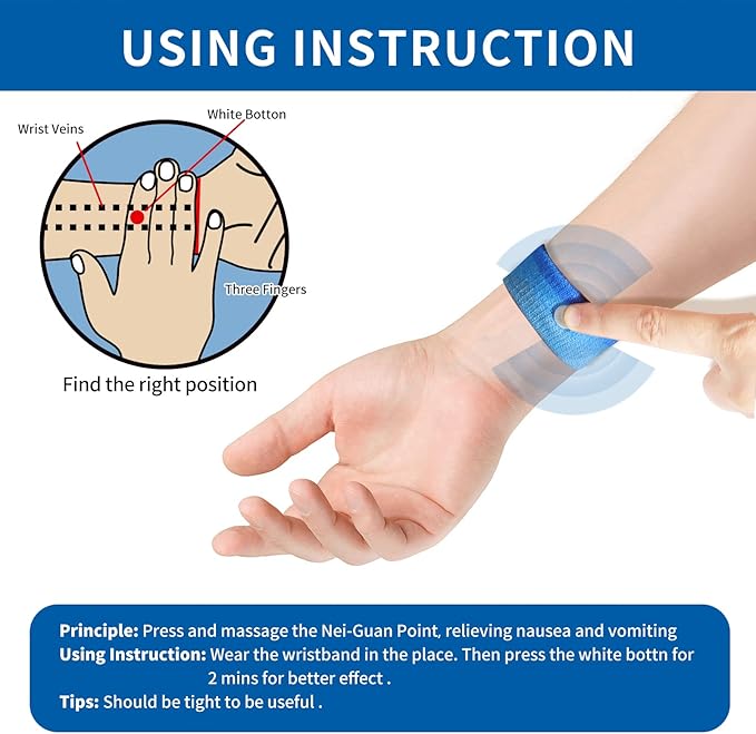 Motion Sickness Bands/Acupressure Nausea Wristband - Image 2