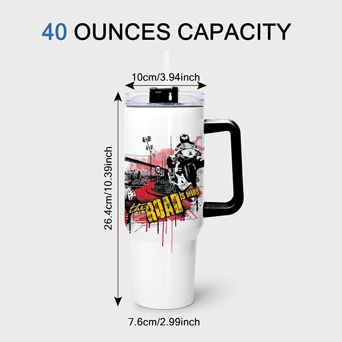 sweet grain 40 oz Sublimation Tumbler with Handle and Straw(12 Pack) Stainless Steel Double Wall Vacuum Insulated Travel Mug Cup Tumblers Bulk Sublimation Blank - Black Handle - Image 5