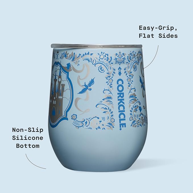 Corkcicle Stemless Insulated Wine Glass Tumbler - Beverages Cold 6 Hours & Hot 3 Hours - Stainless Steel - Easy-Grip - Summer Drinkware Gift - Keeps Drinks Ice - 12 oz - Princess Cinderella - Image 4