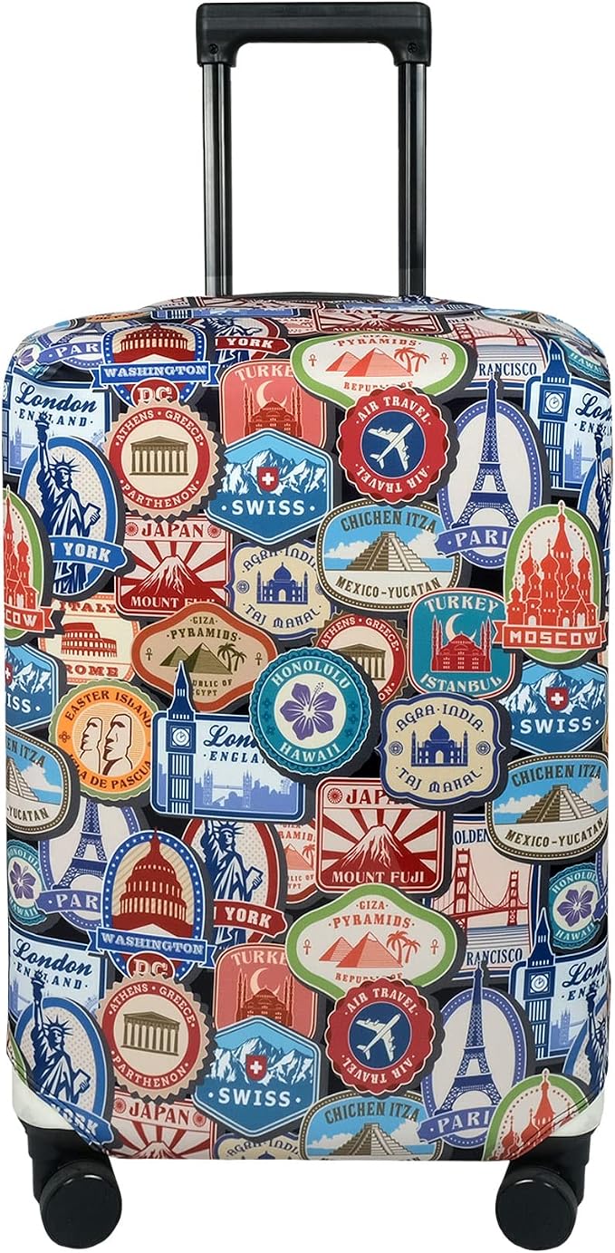 Explore Land Travel Luggage Cover Suitcase Protector Fits 27-30 Inch Case by ExploreLand