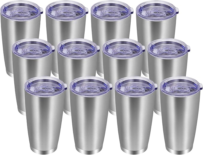 VEGOND 20oz Tumbler with Lid and Straw Stainless Steel Tumbler Cup Bulk Vacuum by VEGOND