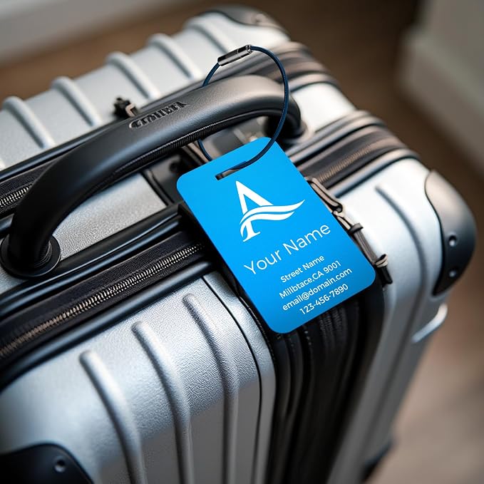 Personalized Luggage Tags, Custom Luggage Tags 4 Pack TSA Approved Double Sided - Image 3