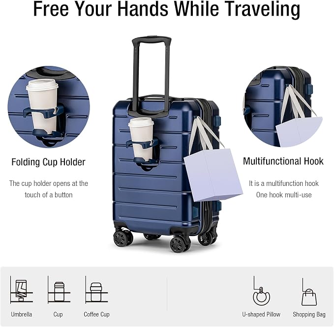 KYME Hardside Expandable Carry On Luggage 22x14x9 Airline Approved 20 Inch - Image 3