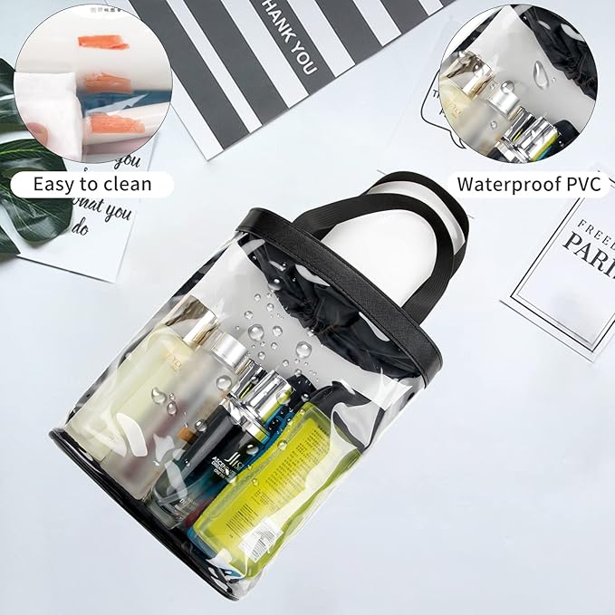 Clear Makeup Bags, TSA Approved Toiletry Bag - Image 2
