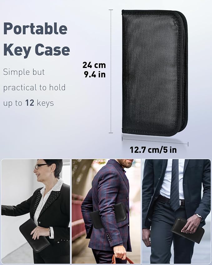 Uniclife Portable Zippered Key Case Waterproof and Fireproof Key Organizer - Image 2