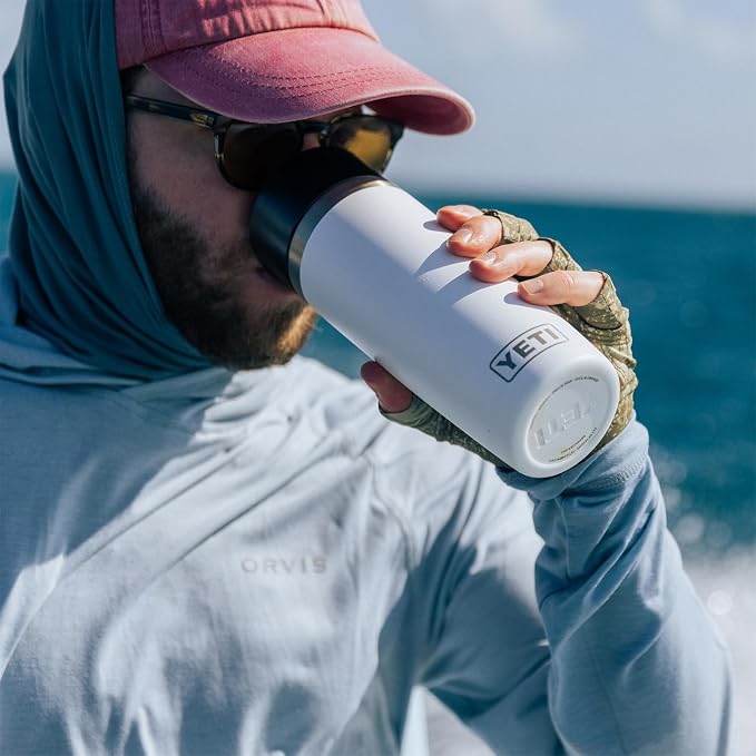 YETI Rambler 16 oz Travel Bottle, Stainless Steel, Vacuum Insulated with Leakproof Commuter Cap, White - Image 4