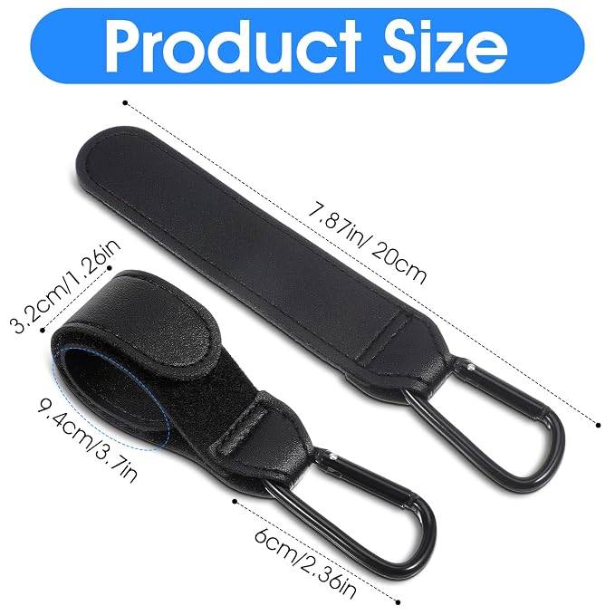 Xindojuz 2 PCS Stroller Hooks for Bags, Shopping and Pet Carts - Image 2