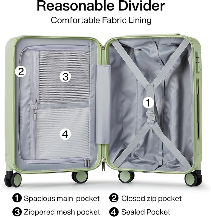 Hanke 28 Inch Luggage with Spinner Wheels Large Travel Suitcase Tsa Hard Case - Image 5