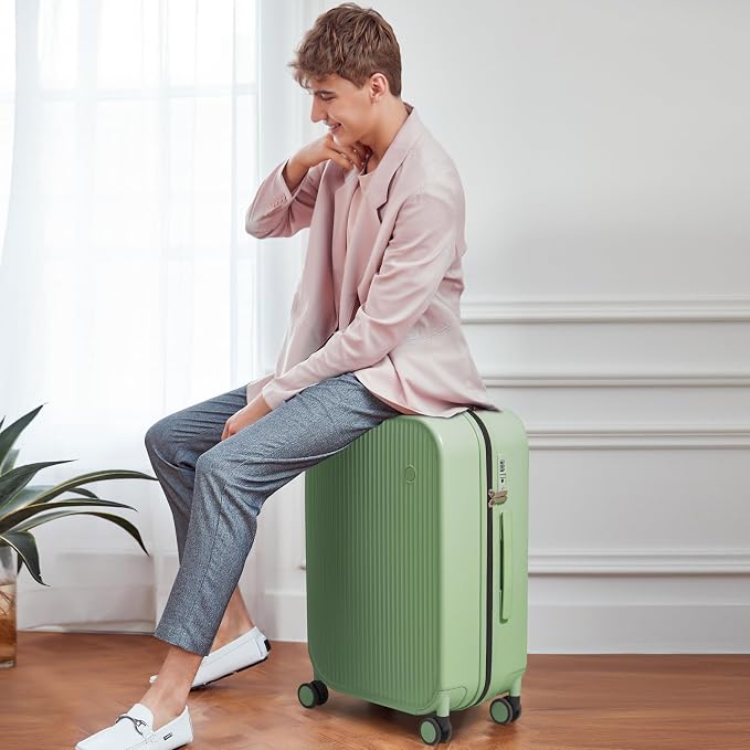 mixi 26 Inch Large Checked Luggage PC Hardshell Suitcases - Image 2