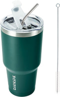 BJPKPK 30oz Tumbler with Lids and Straws, Stainless Steel Vacuum Insulated Coffee Tumblers, Insulated Travel Mug Water Cup with Leakproof Lid,Army Green by BJPKPK