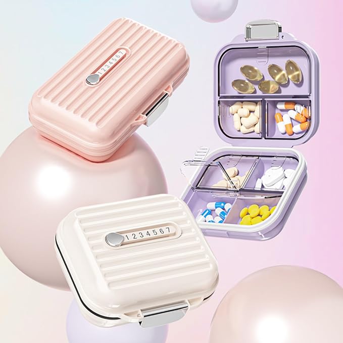 Travel Pill Organizer Box with Medicine Labels, Daily Medication Organizer - Image 8