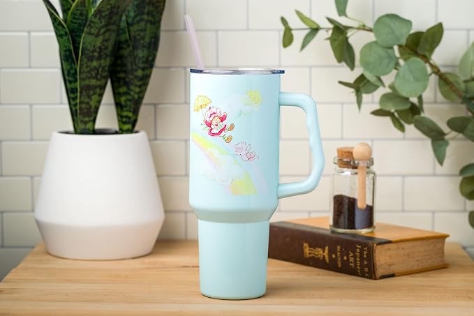 Silver Buffalo Strawberry Shortcake and Custard Double Walled Stainless Steel Tumbler with Handle, Fits in Standard Cup Holder, 40 Ounces - Image 8