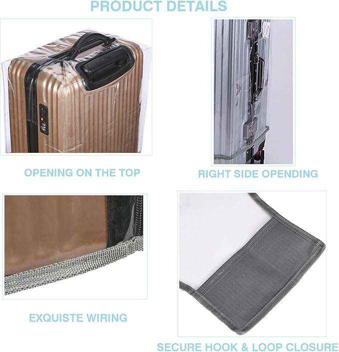 FABWAY Clear PVC Suitcase Cover - Image 4