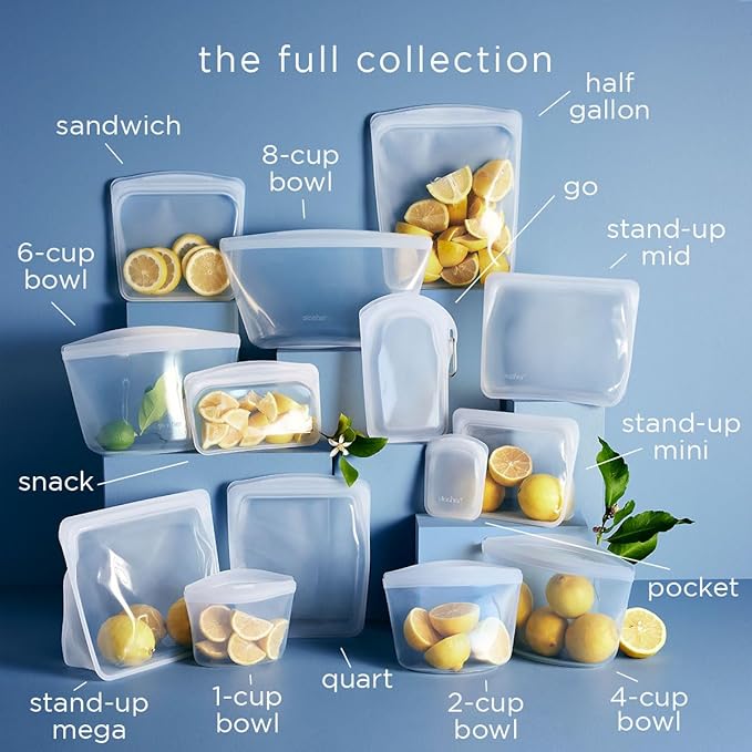 Stasher Premium Silicone Reusable Food Storage Stand-Up Bag Mega, Sous Vide - Image 6